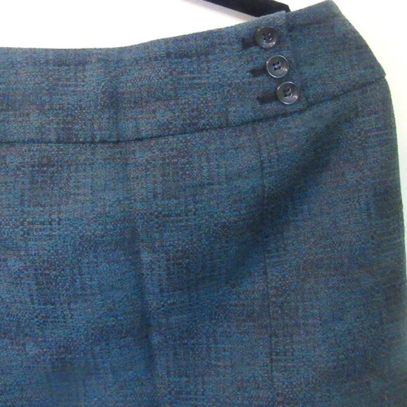 Ann Taylor Cotton Skirt, 'Tweed Design', Double Vent, Fully Lined, Size 12 I390 - Picture 3 of 8